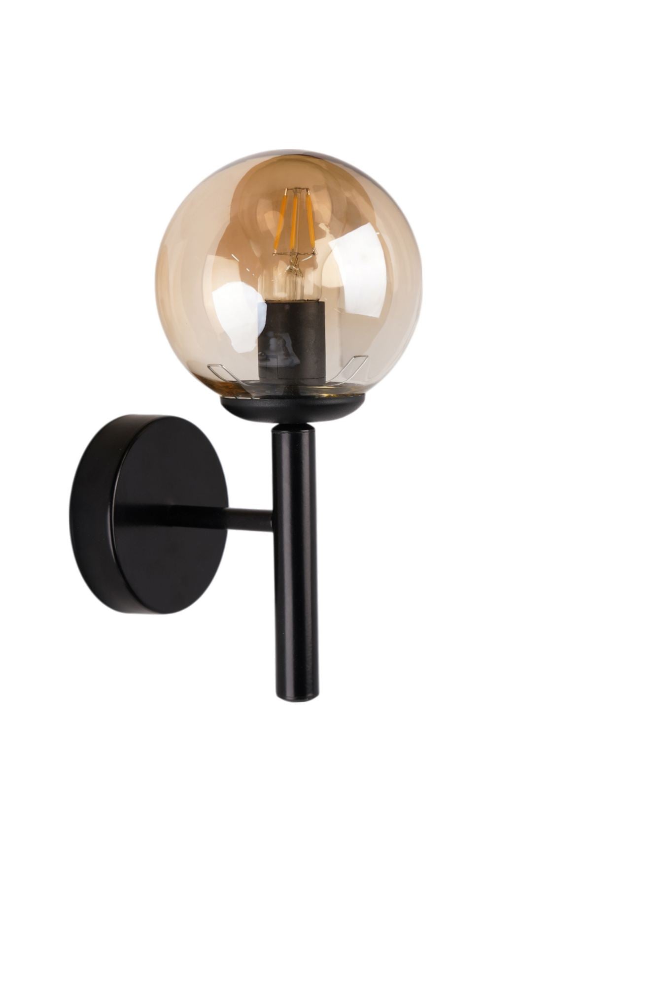 Zidna lampa 649, med, crna