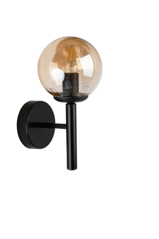 Zidna lampa 649, med, crna