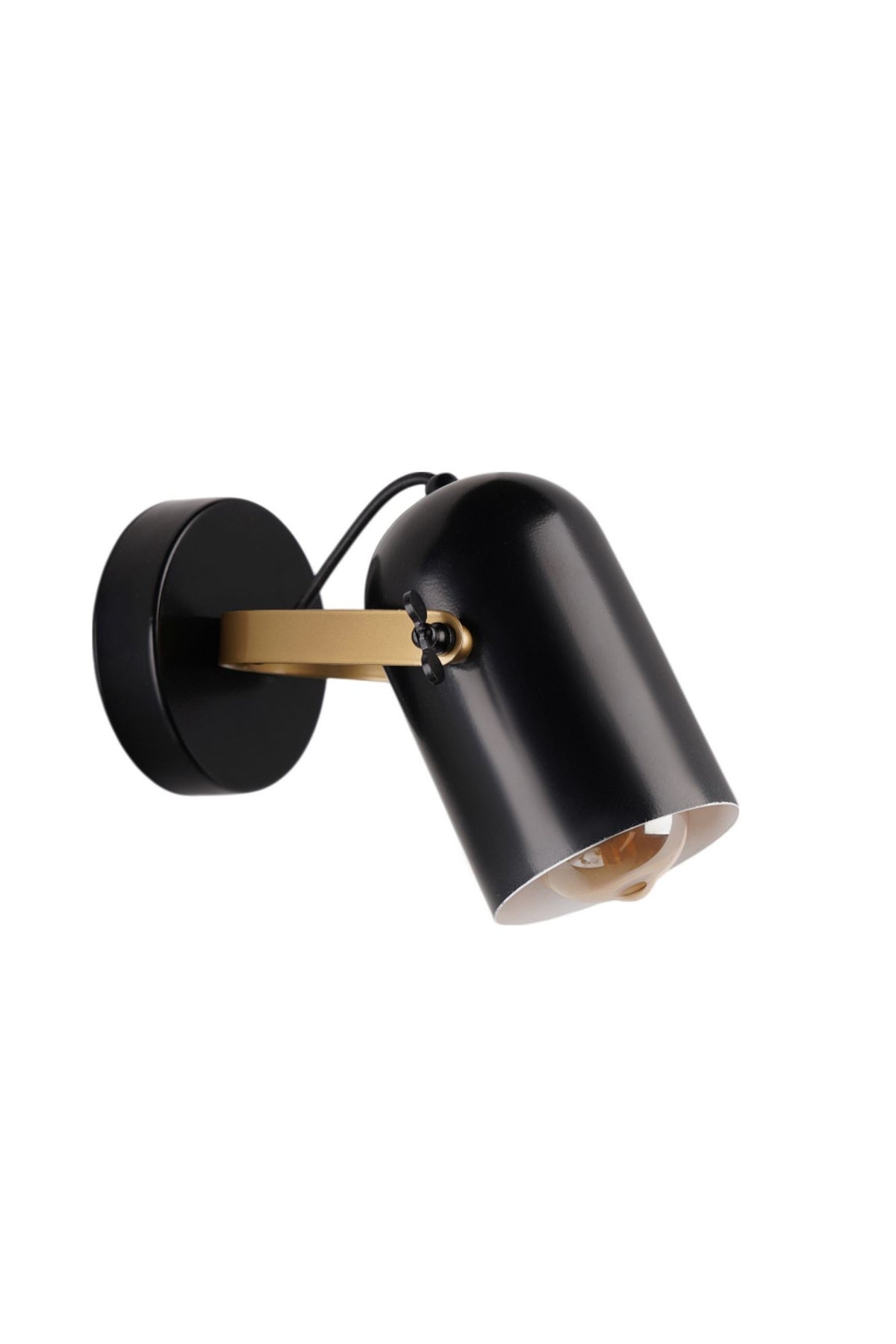 Zidna lampa 687, crna, zlatna