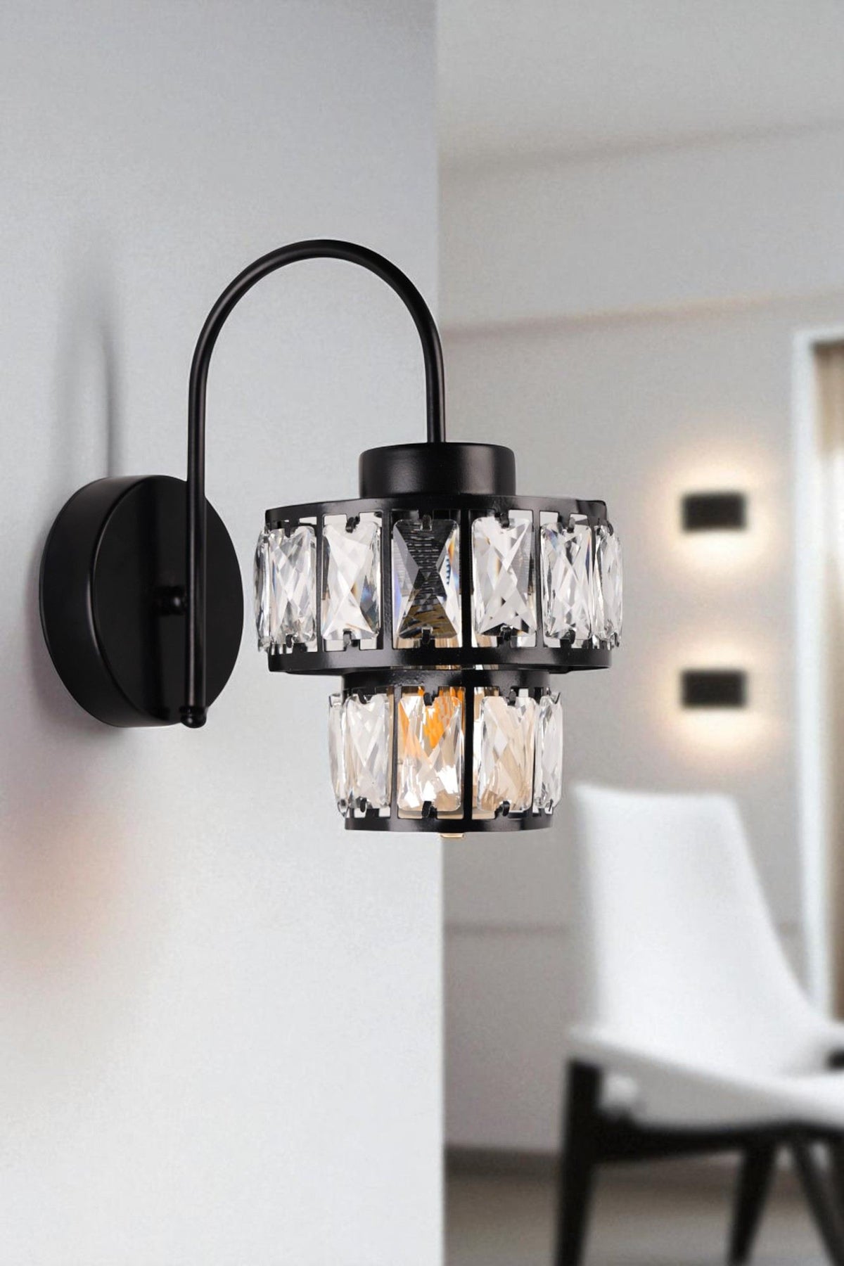 Zidna lampa 748, crna