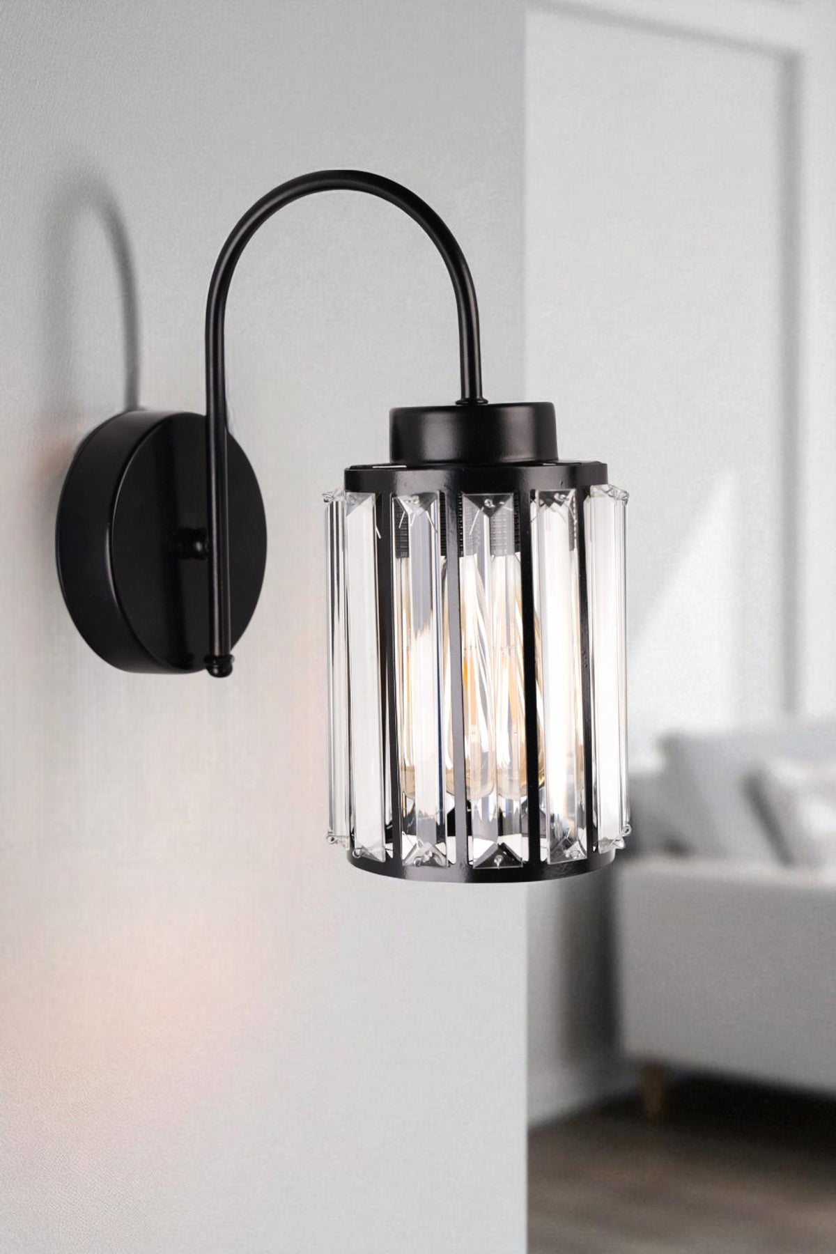 Zidna lampa 762, crna