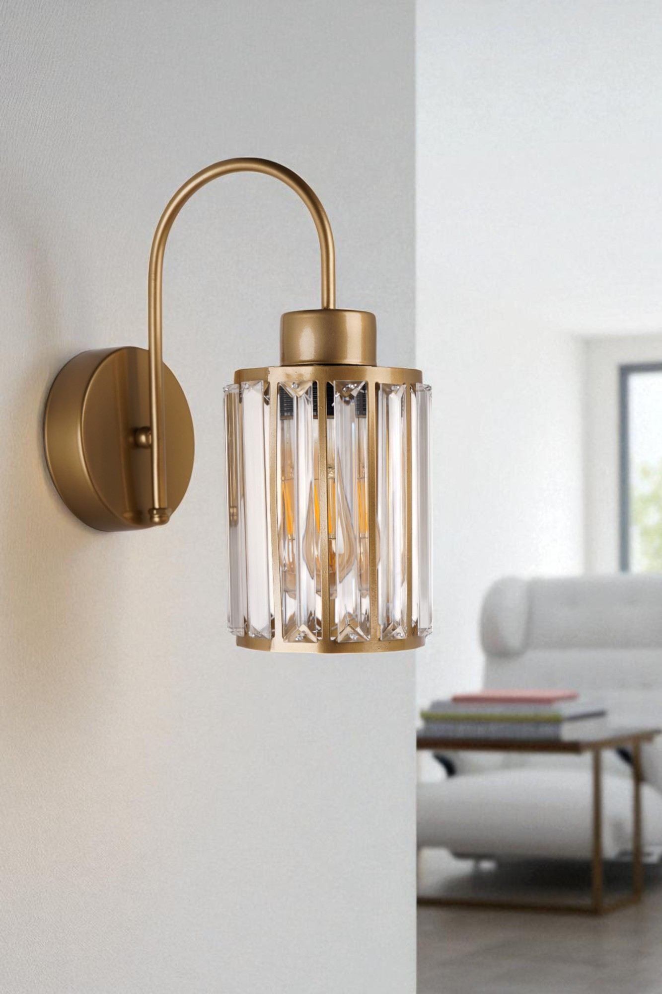 Zidna lampa 779, zlatna