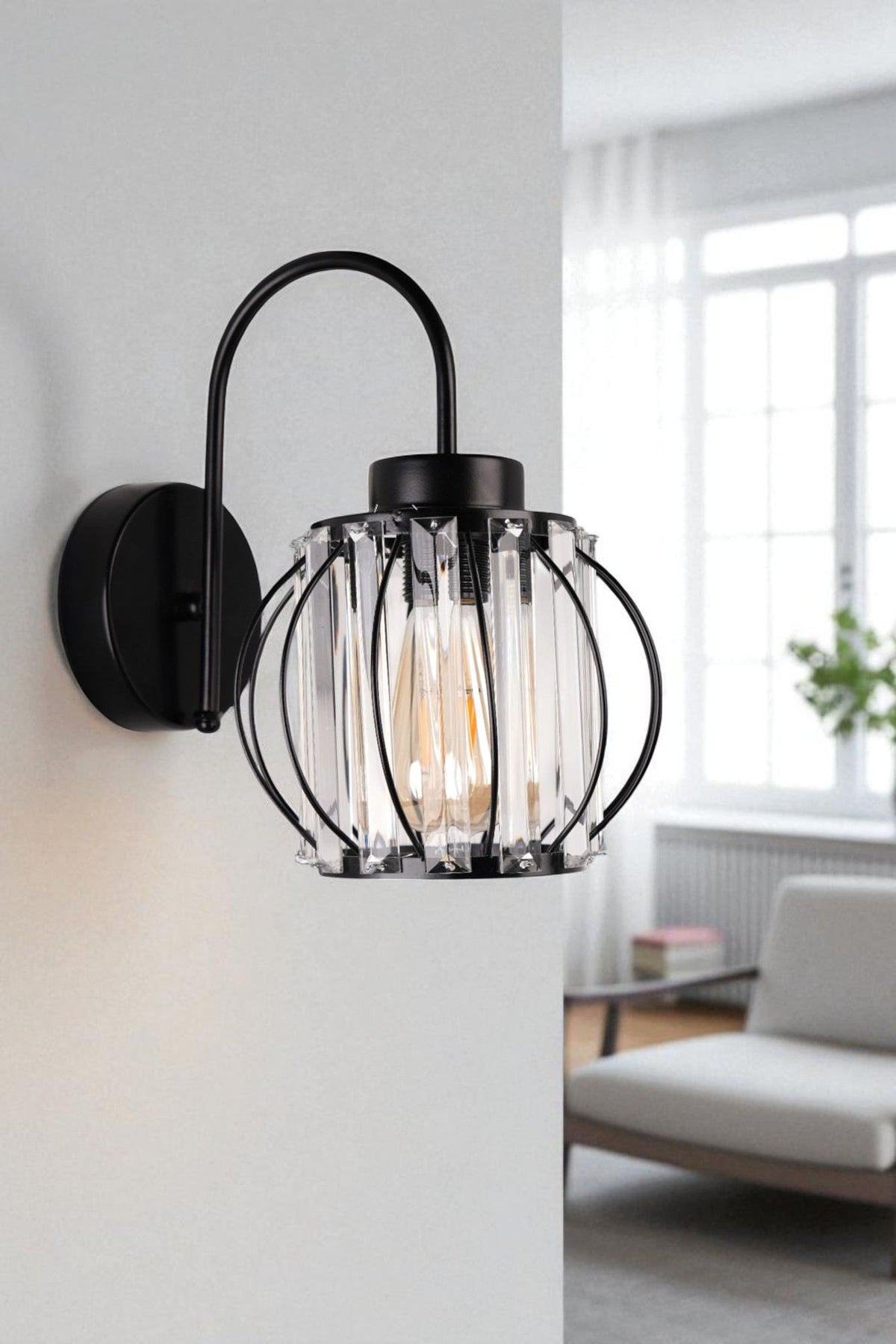 Zidna lampa 786, crna