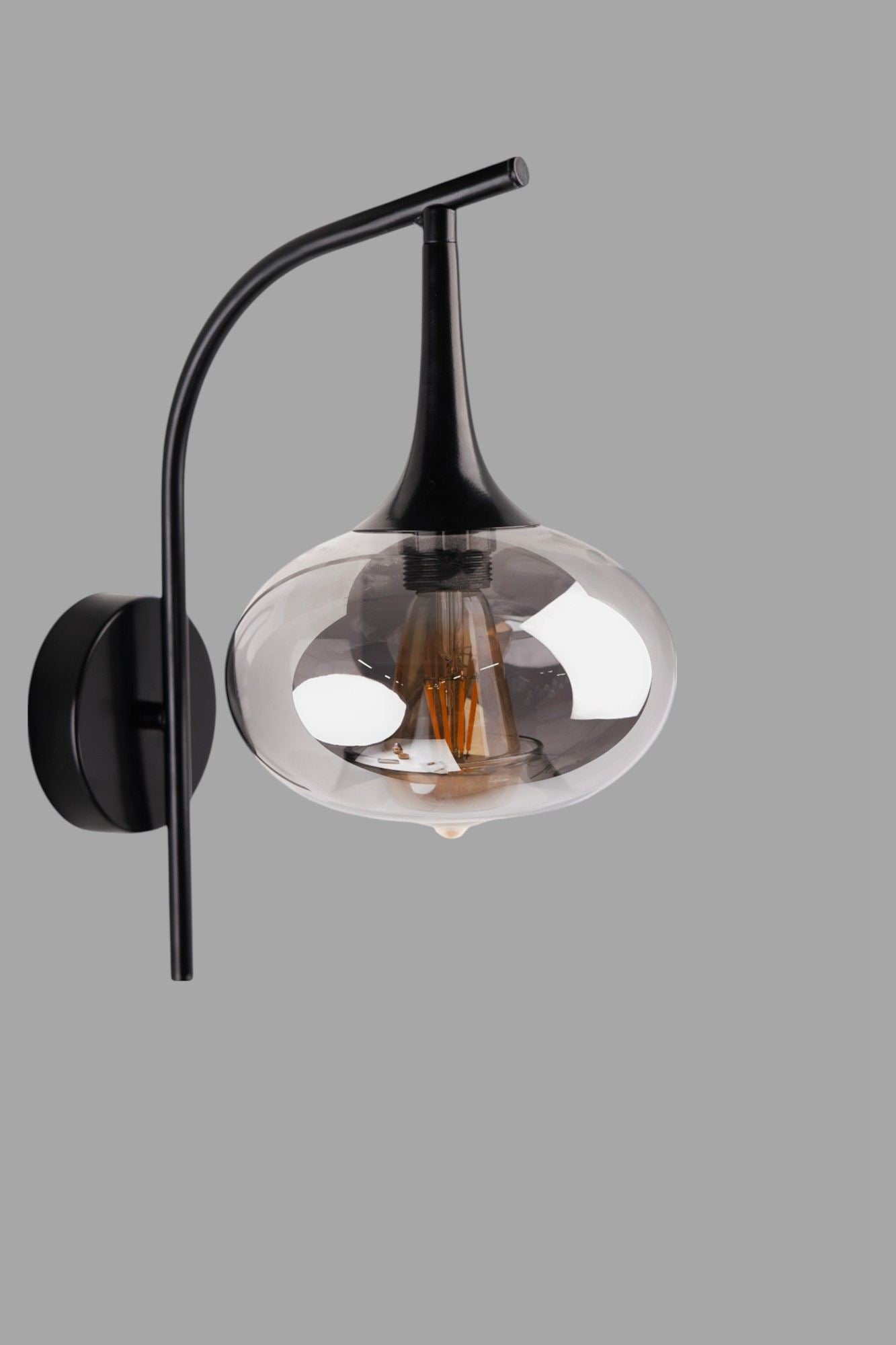 Zidna lampa 816, siva, crna