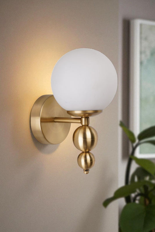 Zidna lampa 823, bijela, zlatna