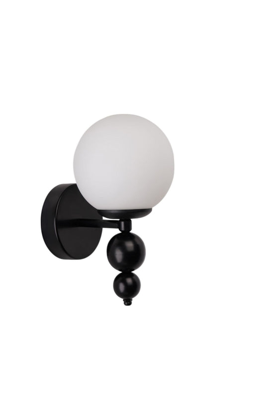 Zidna lampa 847, bijela, crna