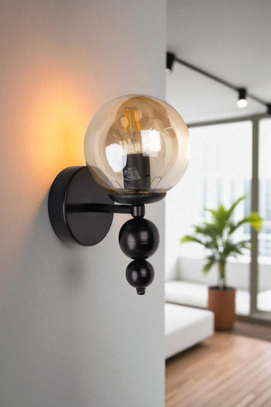Zidna lampa 854, med, crna