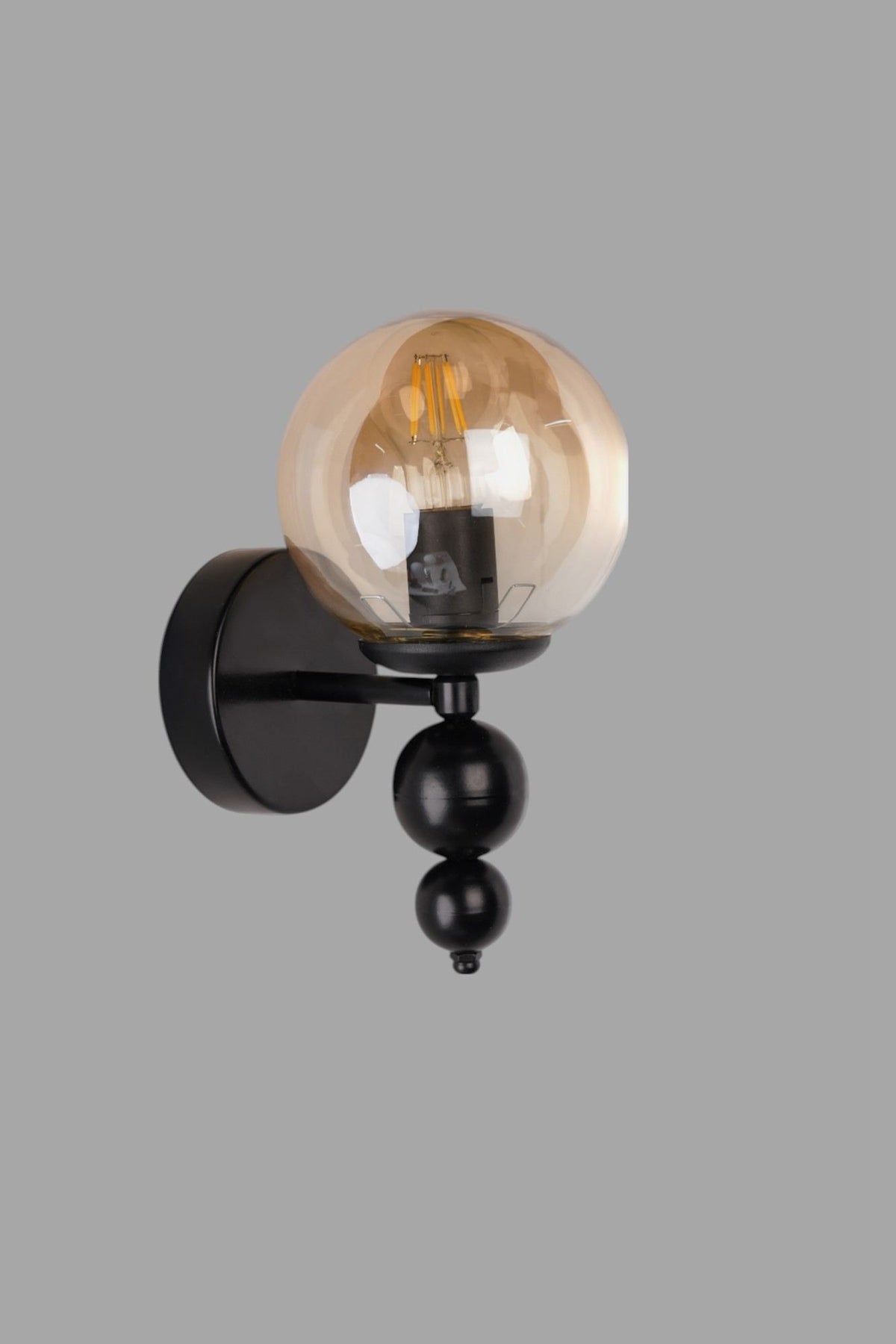 Zidna lampa 854, med, crna