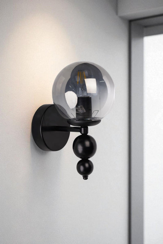 Zidna lampa 861, siva, crna