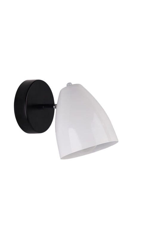 Zidna lampa 953, bijela, crna