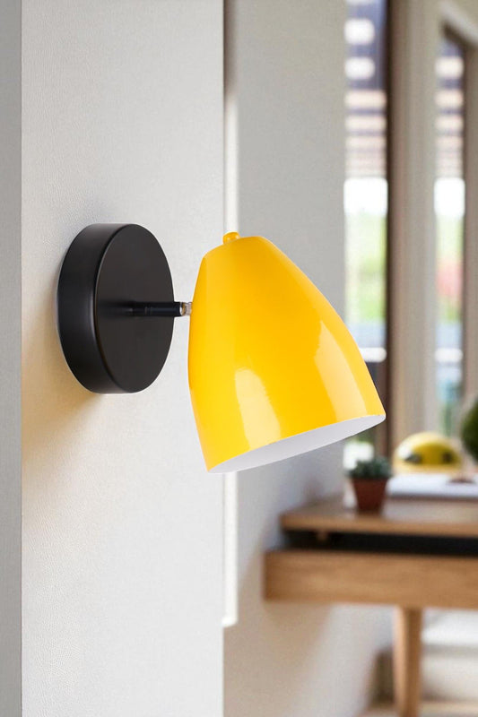 Zidna lampa 977, senf, crna