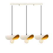 Vislica SIVANI 3 bijelo- zlatno, metal, 80 x 17 cm, visina 106 cm, dimenzija sjenila 30 x 17 x 10 cm, 3 x E27 40 W, Sivani - MR - 965