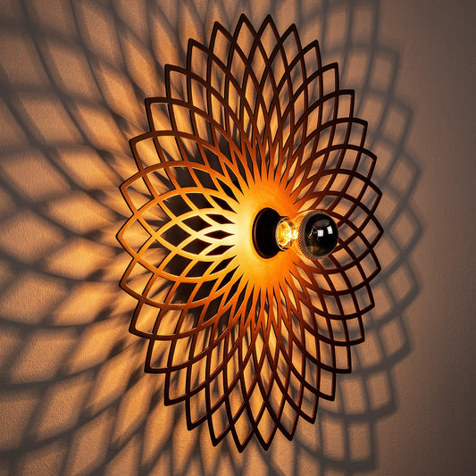 Zidna lampa PELLE bakrena, metal, 50 x 12 x 50 cm, E27 40 W, Fellini - MR - 988
