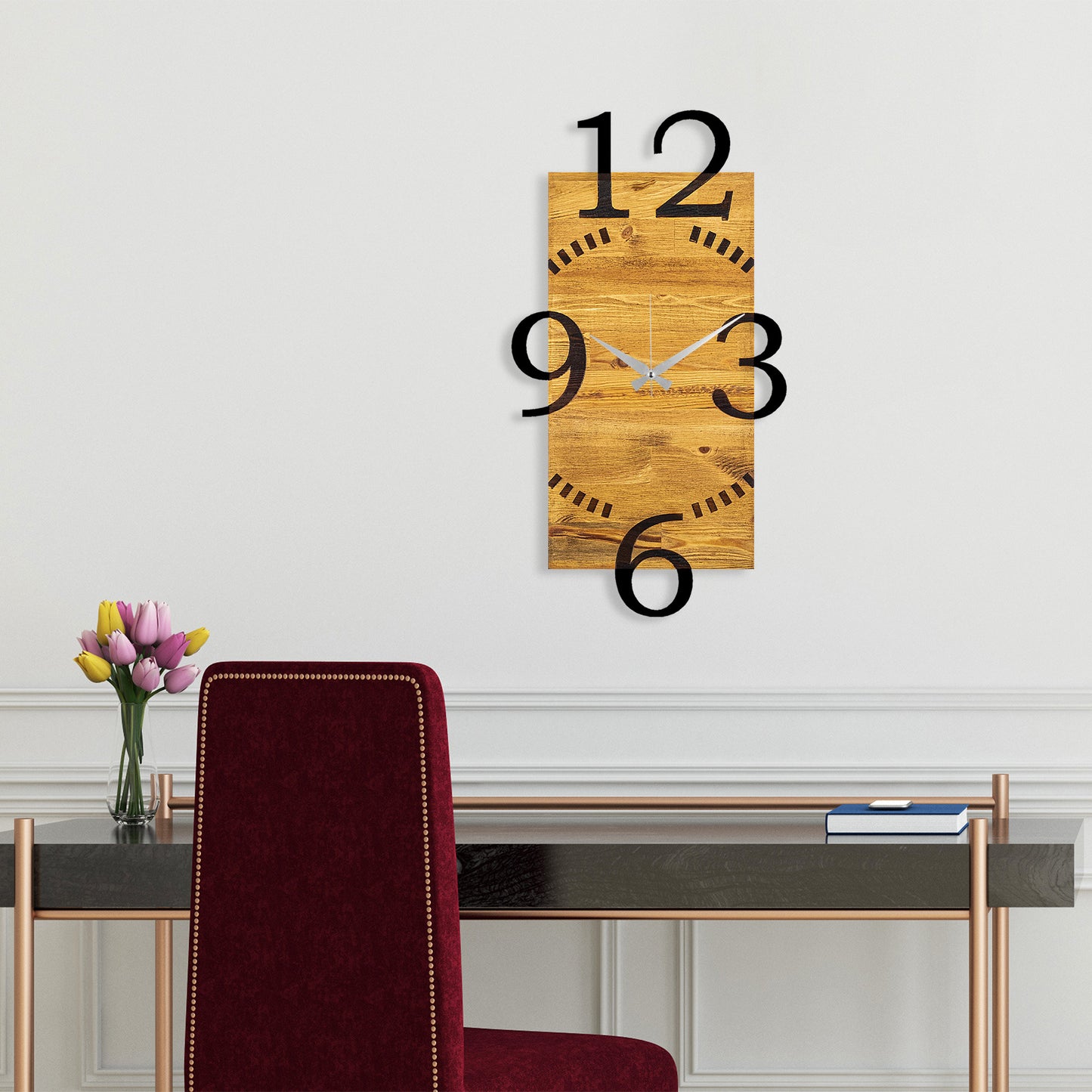 Ukrasni drveni zidni sat, Wooden Clock 2
