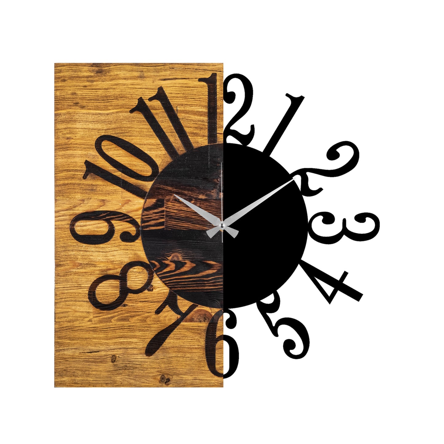 Ukrasni drveni zidni sat, Wooden Clock 7