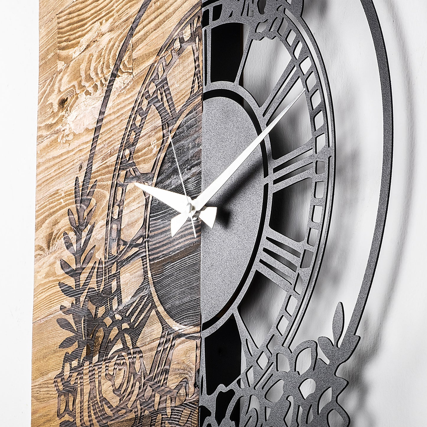 Ukrasni drveni zidni sat, Wooden Clock 14