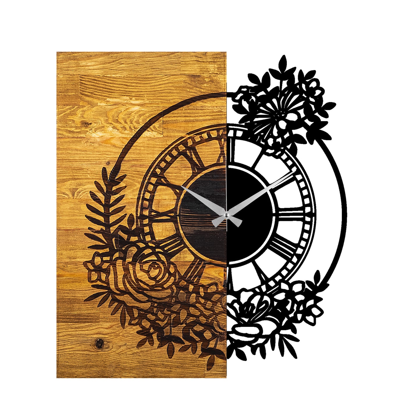 Ukrasni drveni zidni sat, Wooden Clock 14