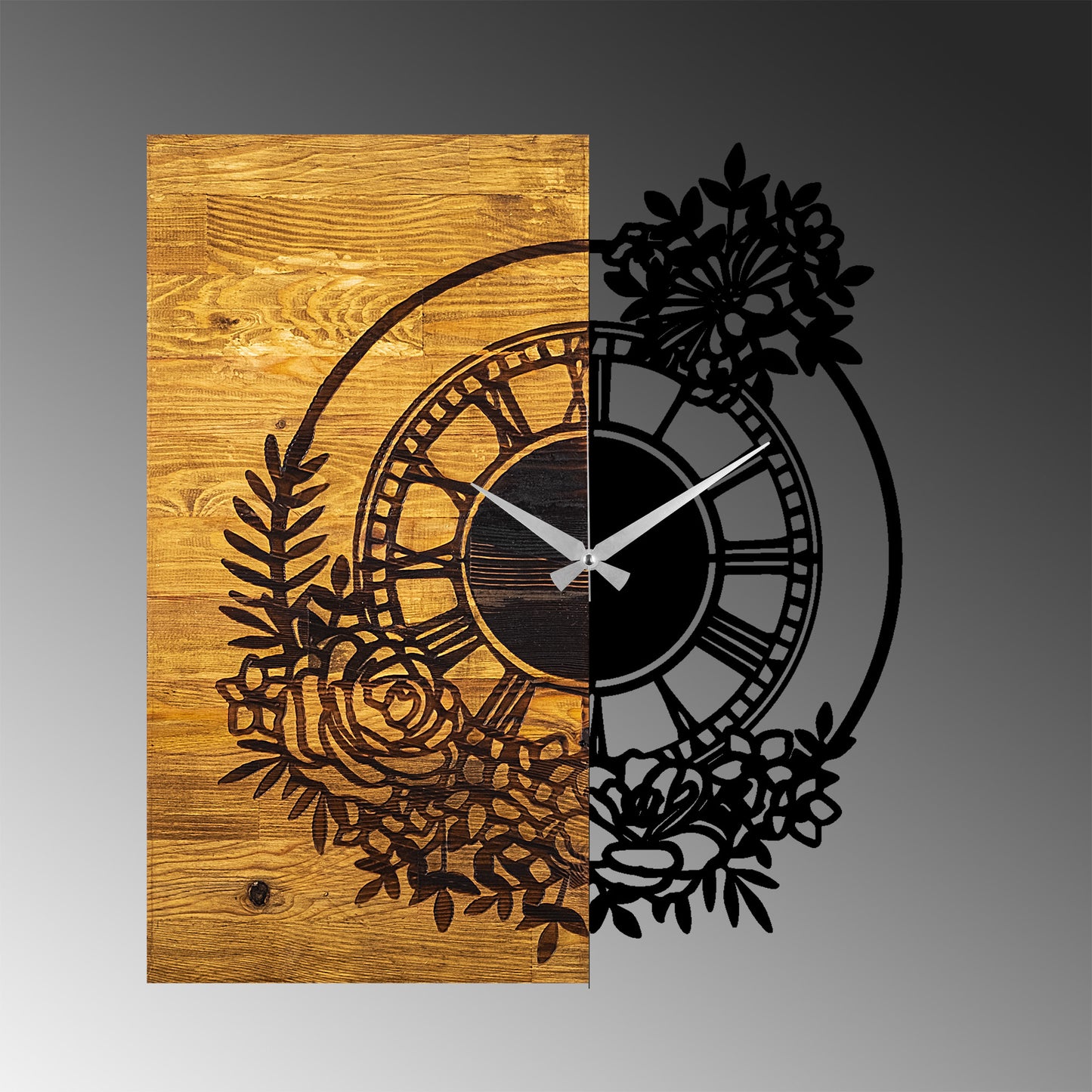 Ukrasni drveni zidni sat, Wooden Clock 14