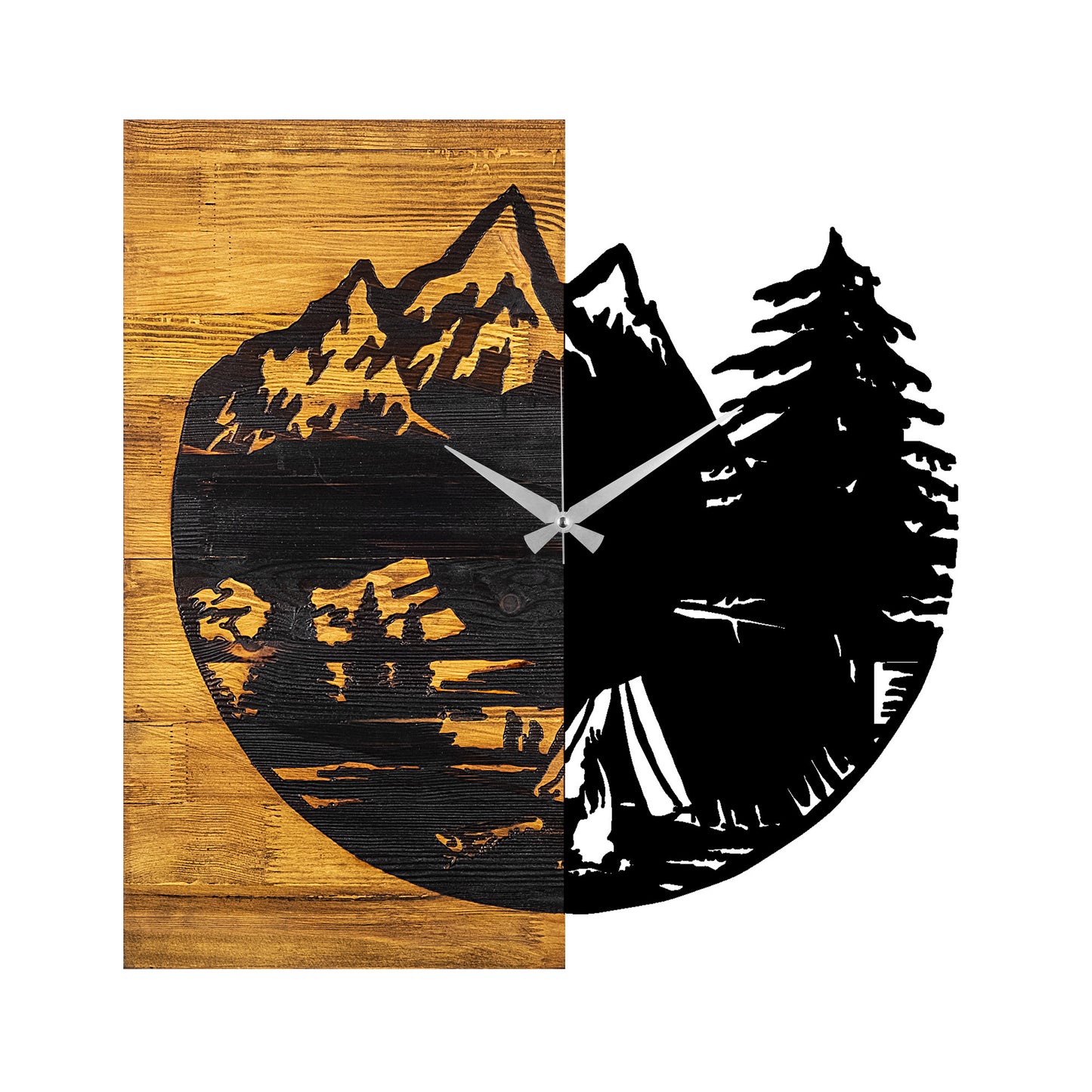 Ukrasni drveni zidni sat, Wooden Clock 19