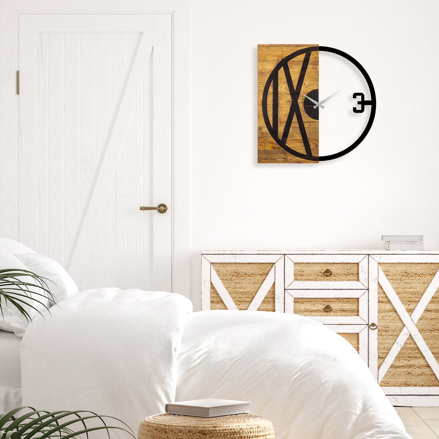 Ukrasni drveni zidni sat, Wooden Clock 24
