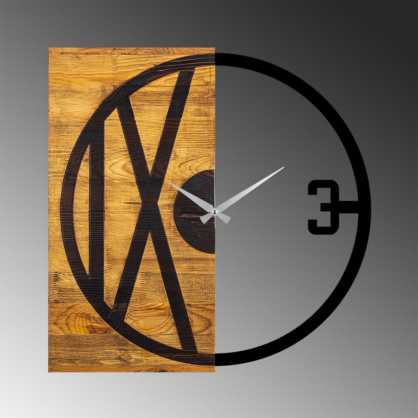 Ukrasni drveni zidni sat, Wooden Clock 24