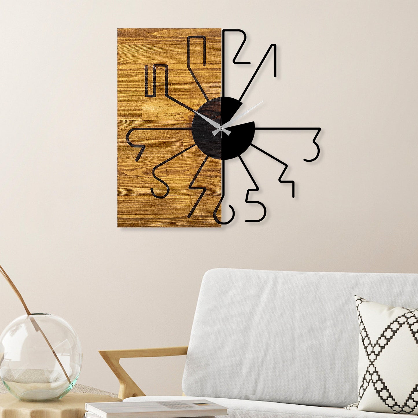 Ukrasni drveni zidni sat, Wooden Clock 29