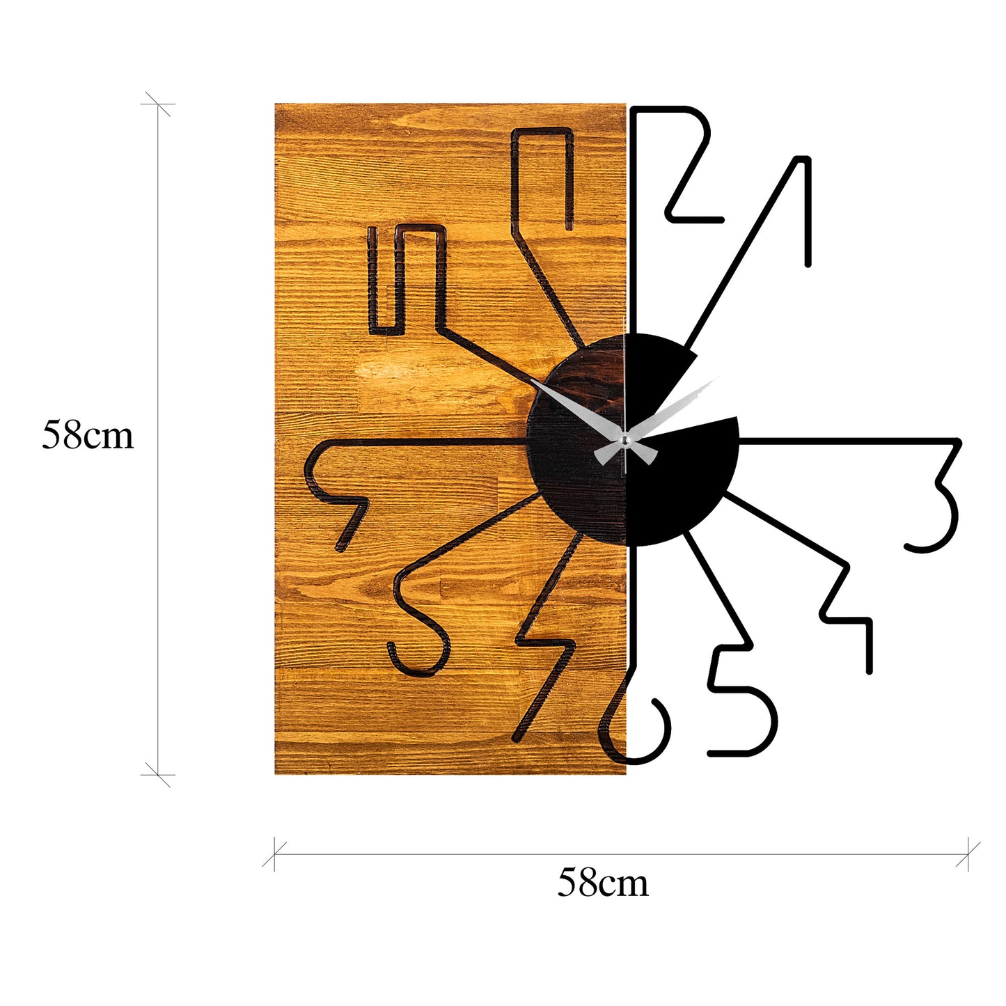 Ukrasni drveni zidni sat, Wooden Clock 29