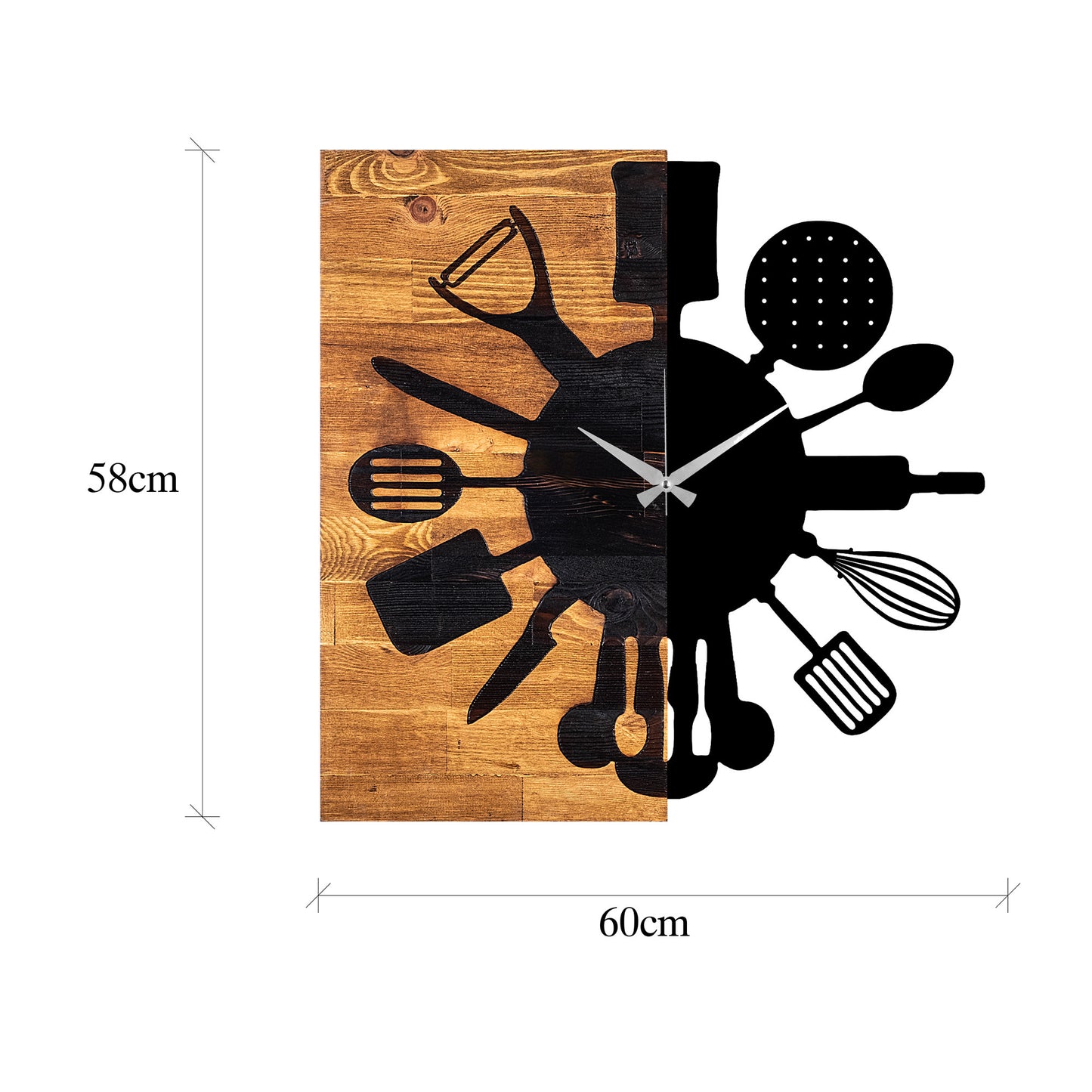 Ukrasni drveni zidni sat, Wooden Clock 32