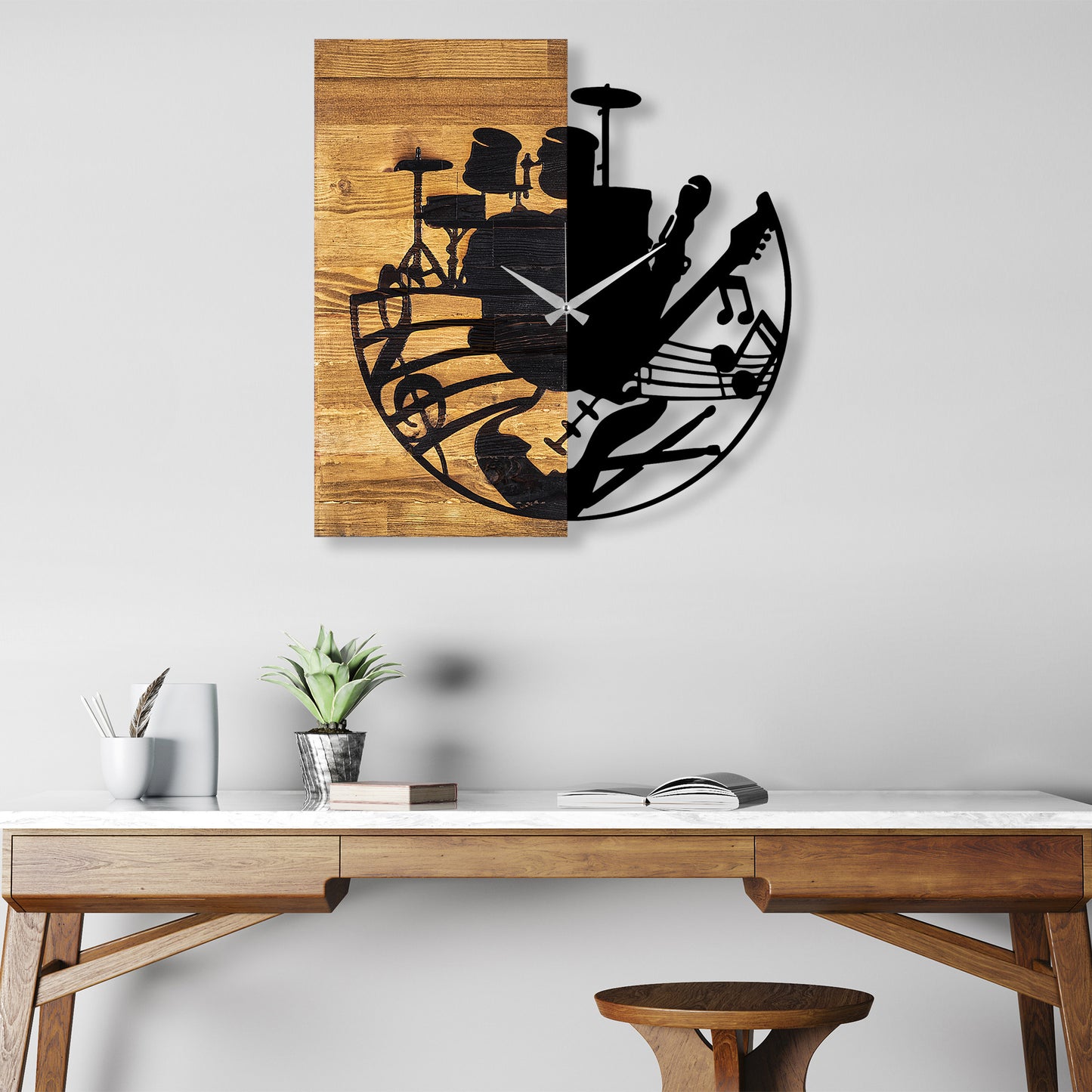 Ukrasni drveni zidni sat, Wooden Clock 33