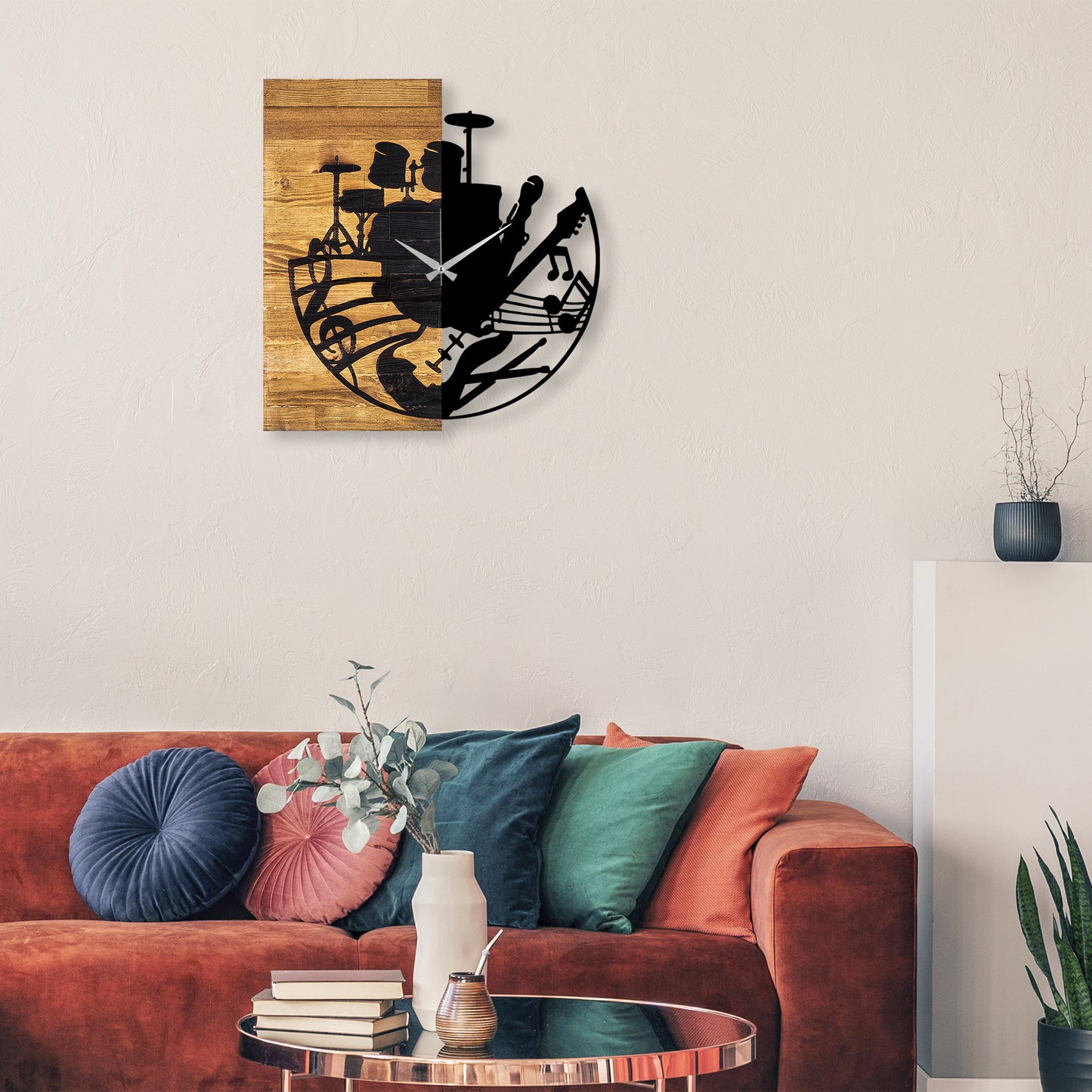 Ukrasni drveni zidni sat, Wooden Clock 33