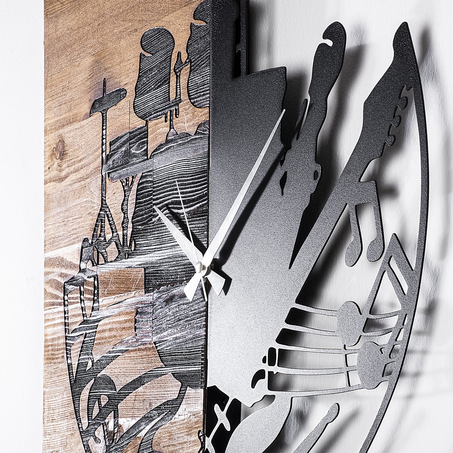 Ukrasni drveni zidni sat, Wooden Clock 33