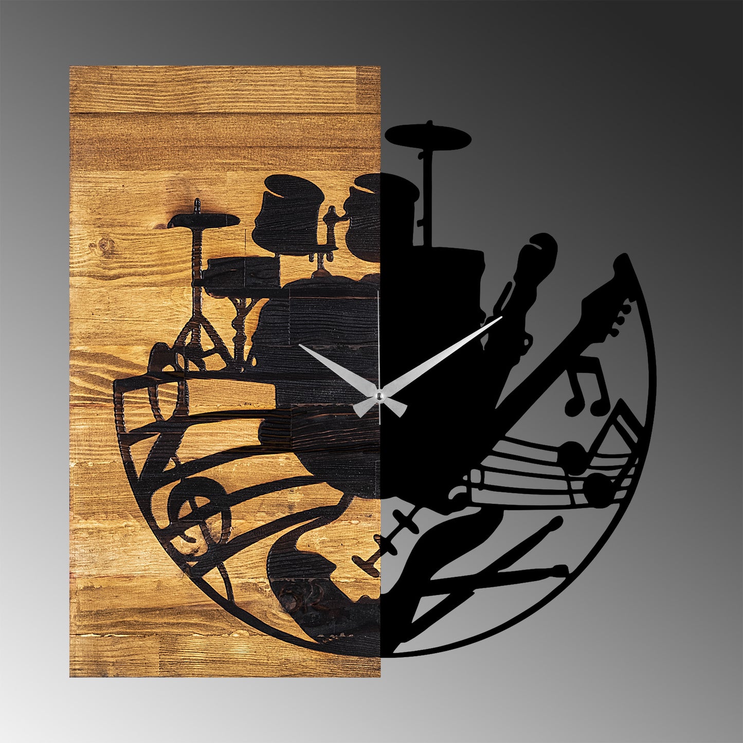 Ukrasni drveni zidni sat, Wooden Clock 33