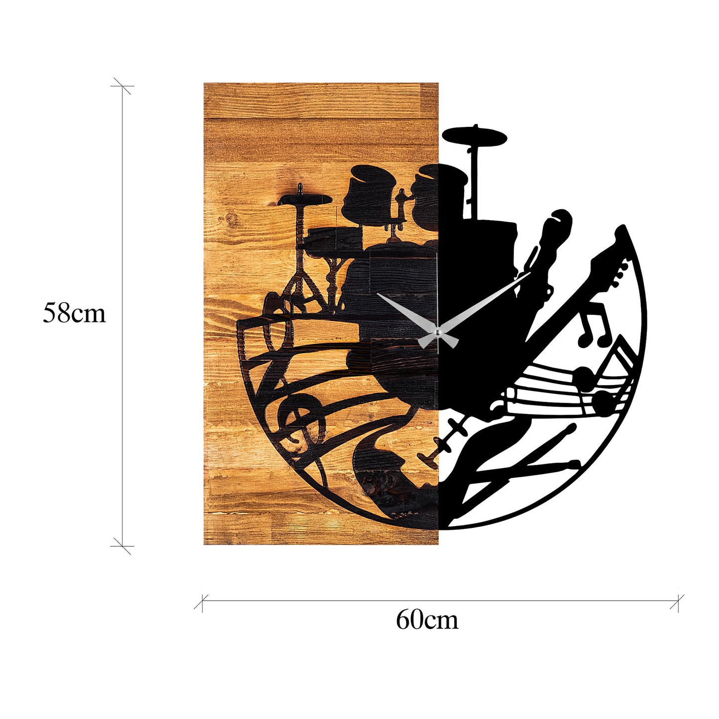Ukrasni drveni zidni sat, Wooden Clock 33