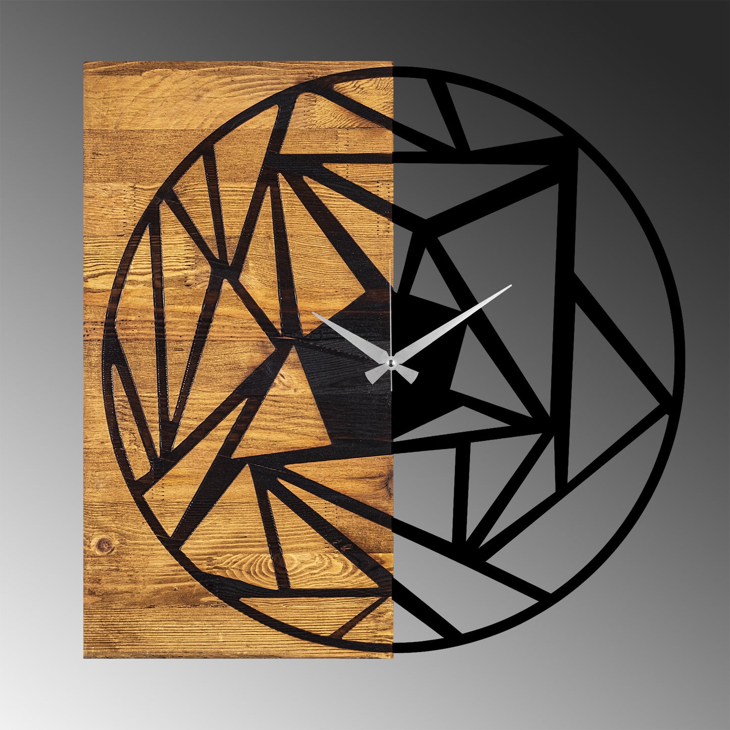 Ukrasni drveni zidni sat, Wooden Clock 36