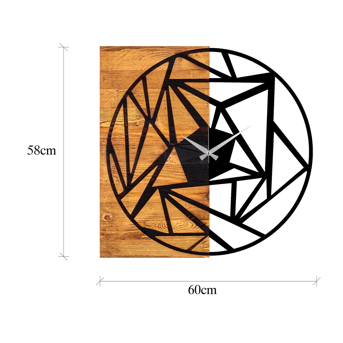 Ukrasni drveni zidni sat, Wooden Clock 36
