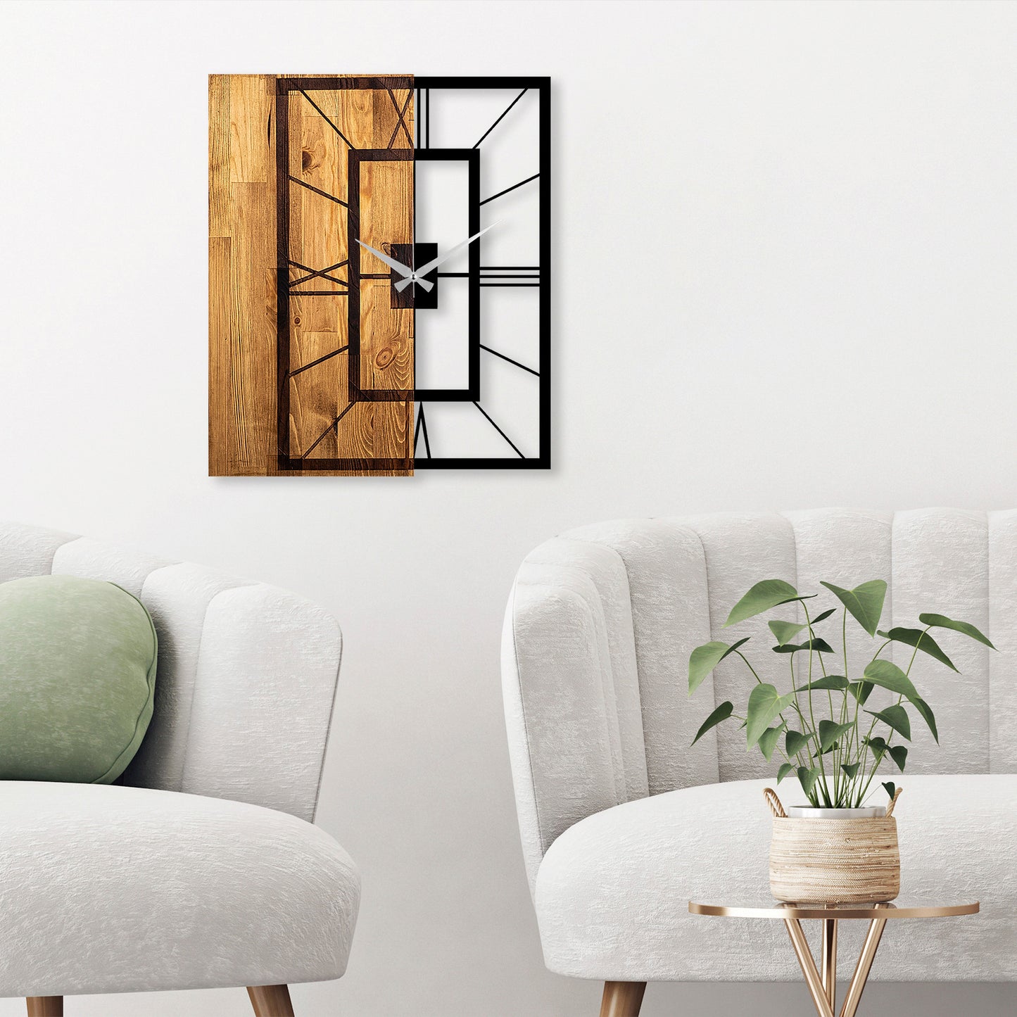 Ukrasni drveni zidni sat, Wooden Clock 37