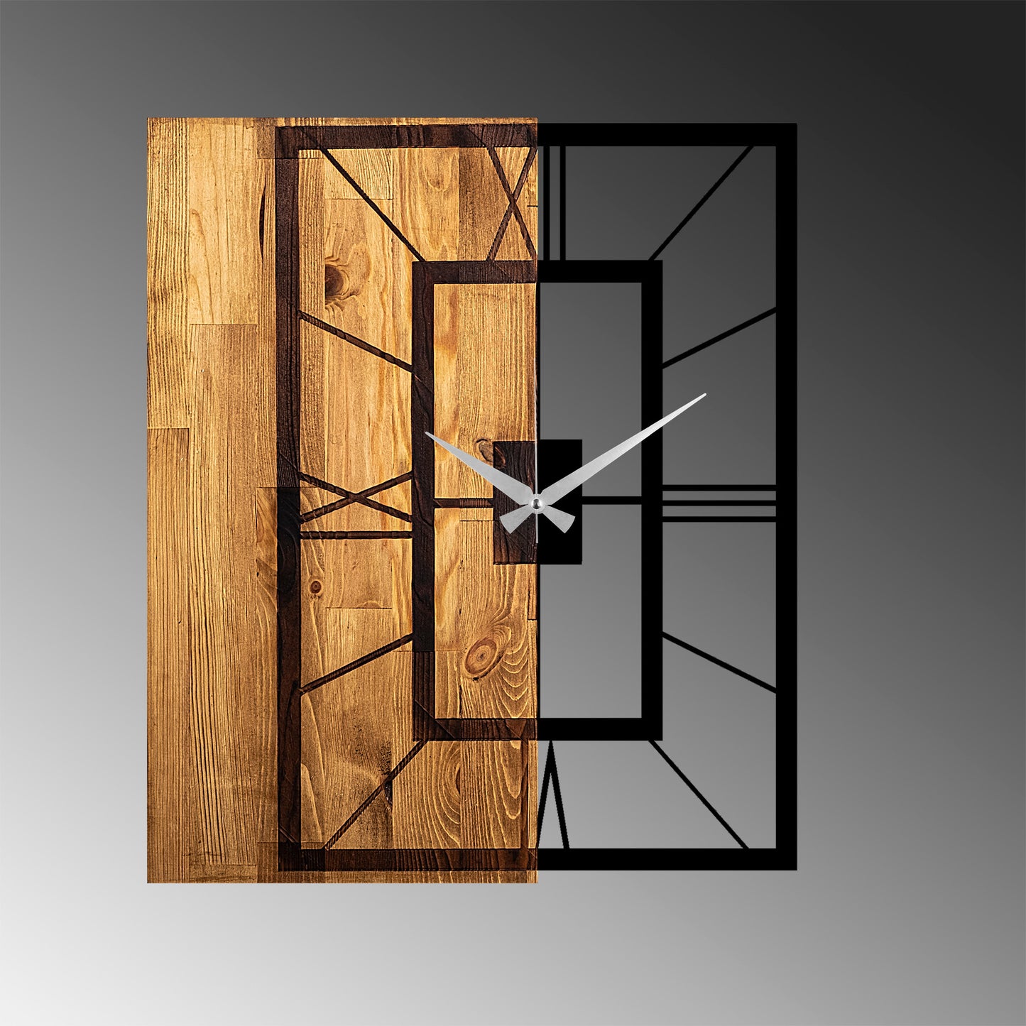 Ukrasni drveni zidni sat, Wooden Clock 37