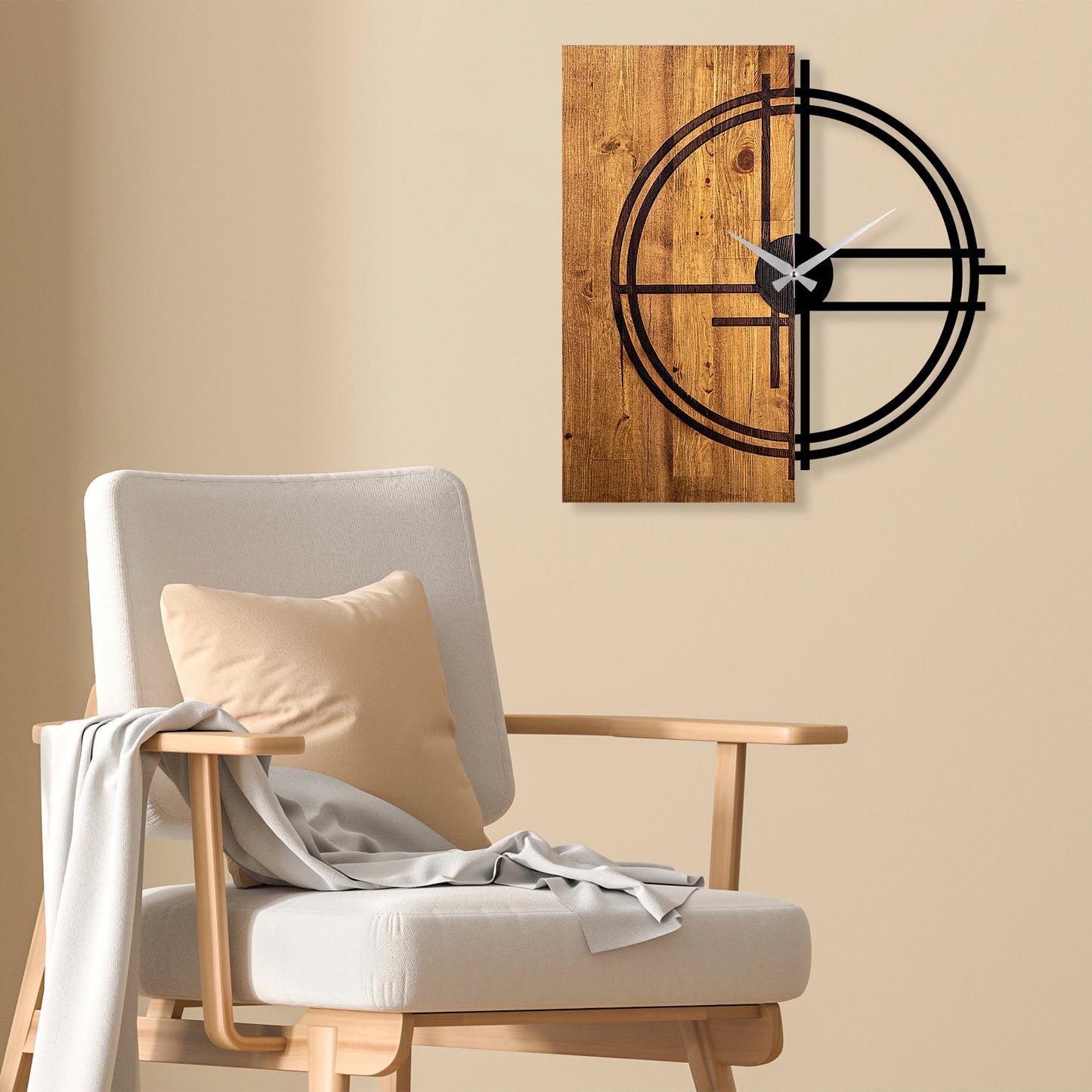 Ukrasni drveni zidni sat, Wooden Clock 38