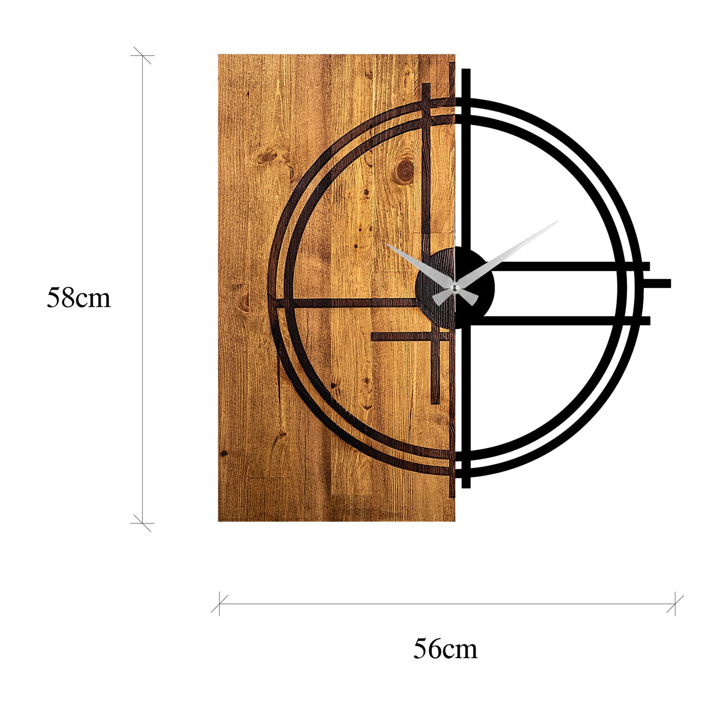 Ukrasni drveni zidni sat, Wooden Clock 38