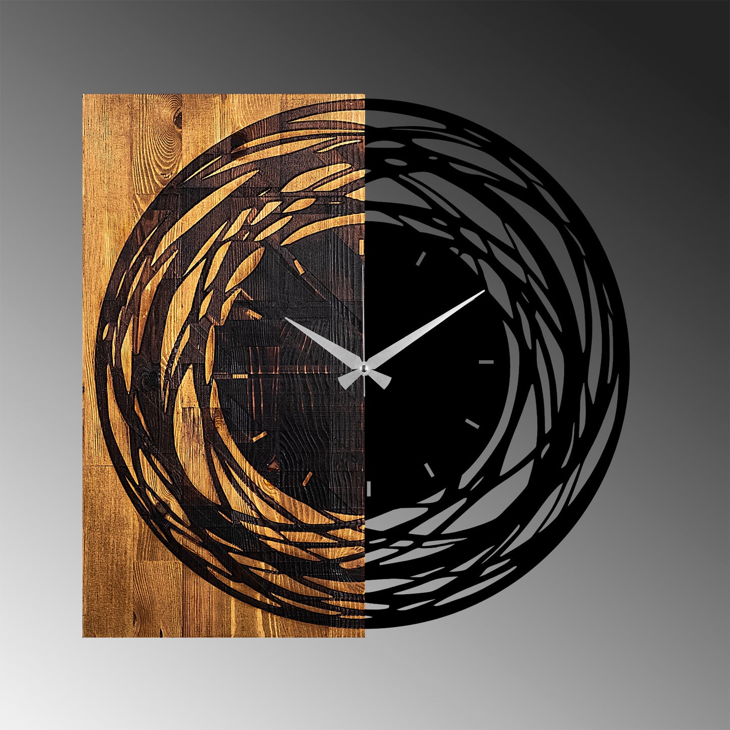 Ukrasni drveni zidni sat, Wooden Clock 39