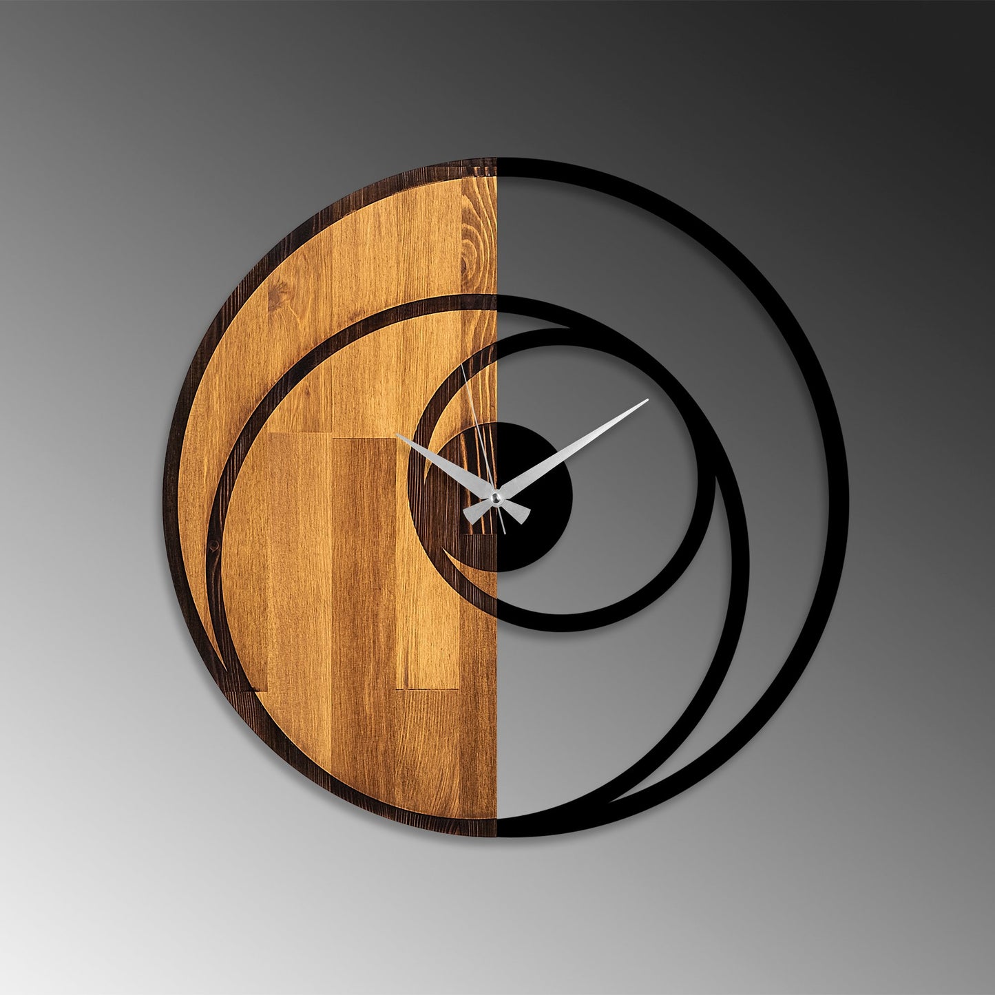 Ukrasni drveni zidni sat, Circle