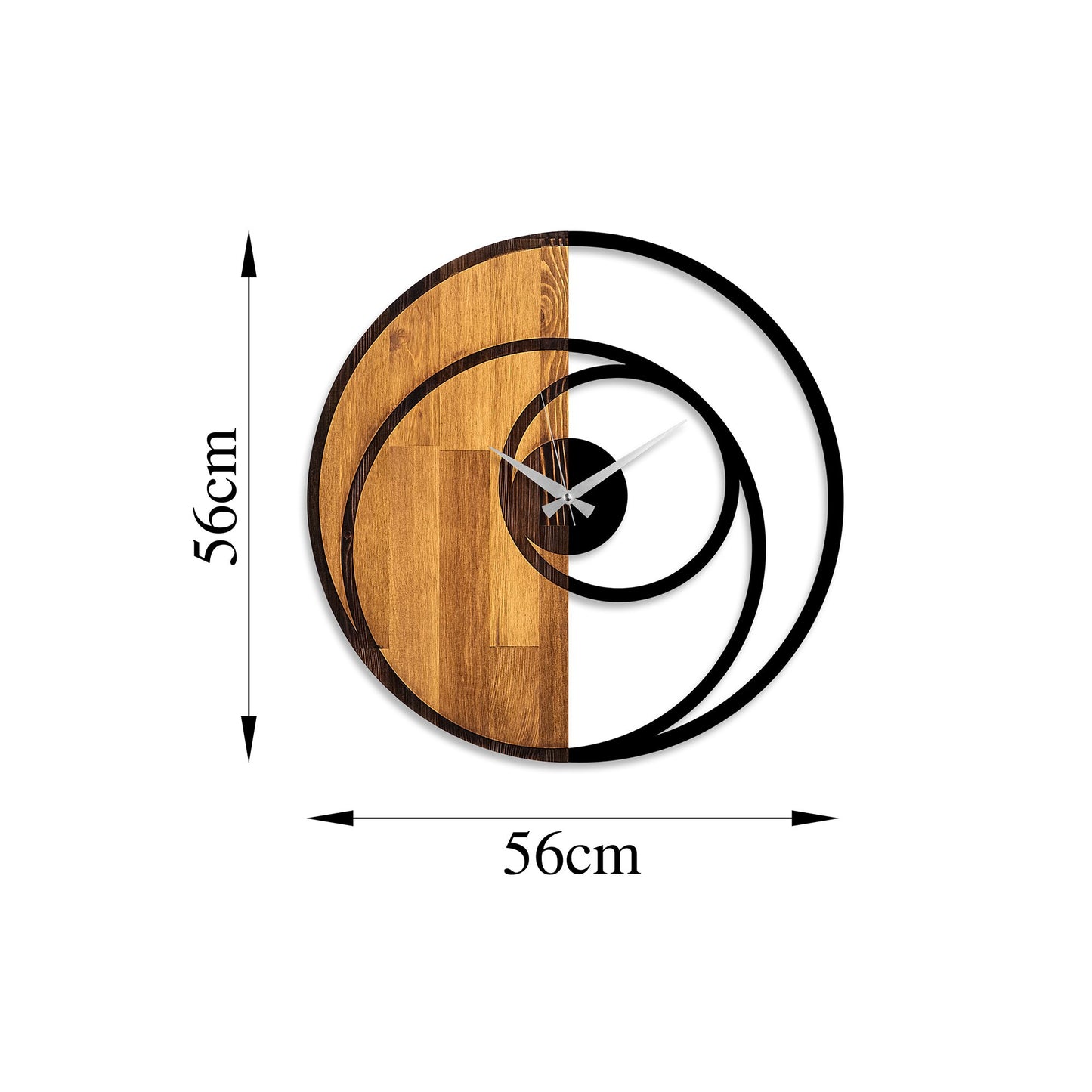 Ukrasni drveni zidni sat, Circle