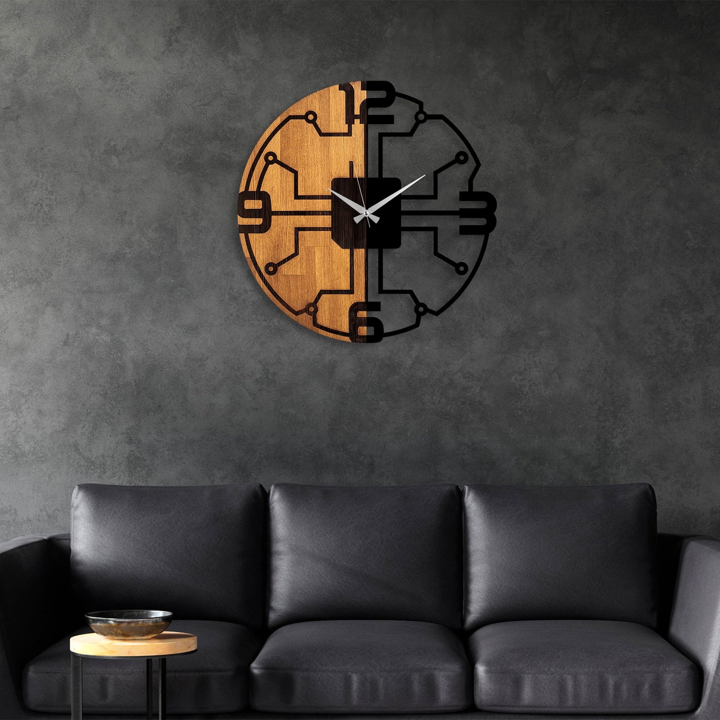 Ukrasni drveni zidni sat, Wooden Clock - 61