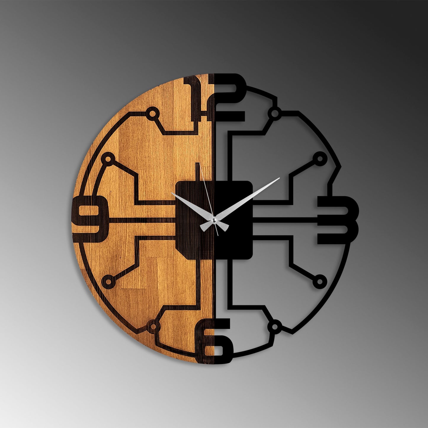 Ukrasni drveni zidni sat, Wooden Clock - 61