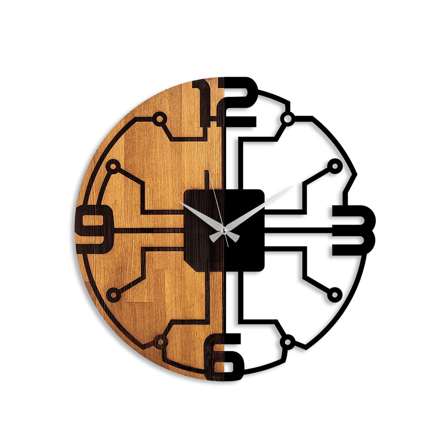 Ukrasni drveni zidni sat, Wooden Clock - 61