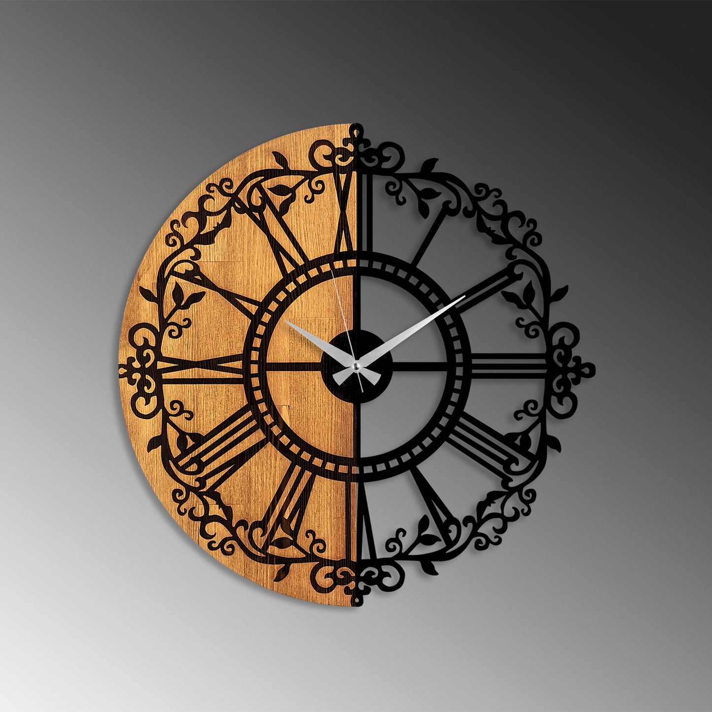 Ukrasni drveni zidni sat, Wooden Clock - 63