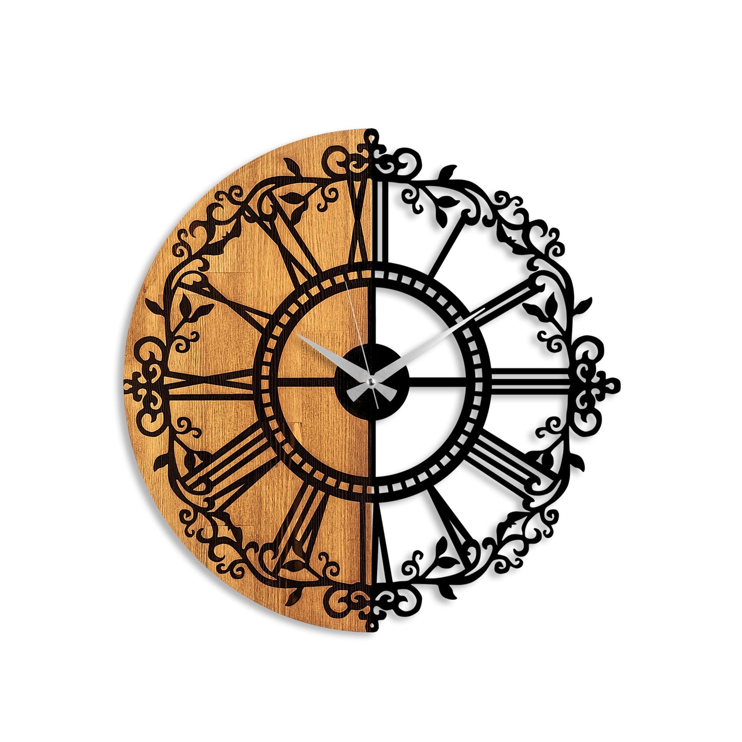 Ukrasni drveni zidni sat, Wooden Clock - 63