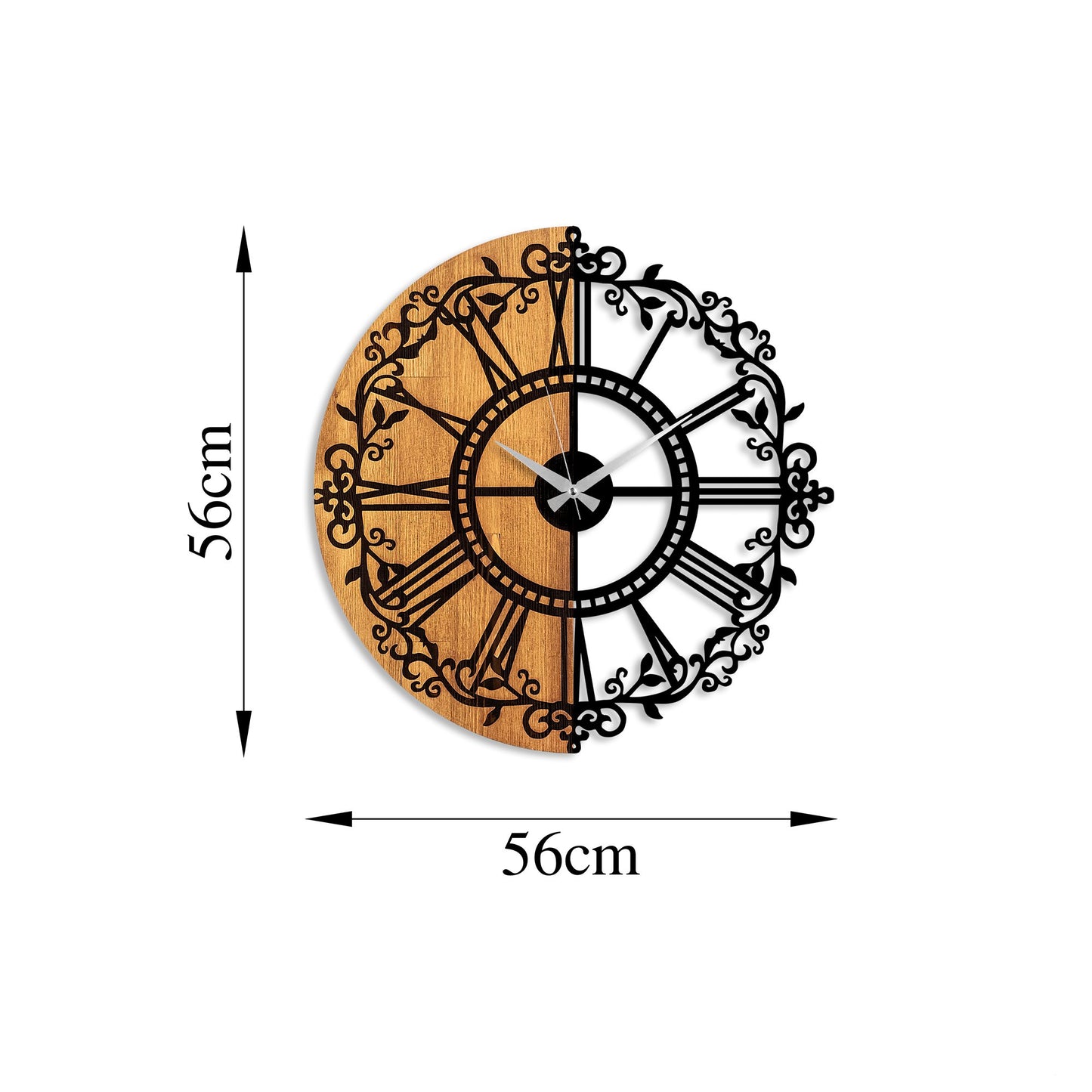 Ukrasni drveni zidni sat, Wooden Clock - 63