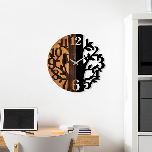 Ukrasni drveni zidni sat, Wooden Clock - 71