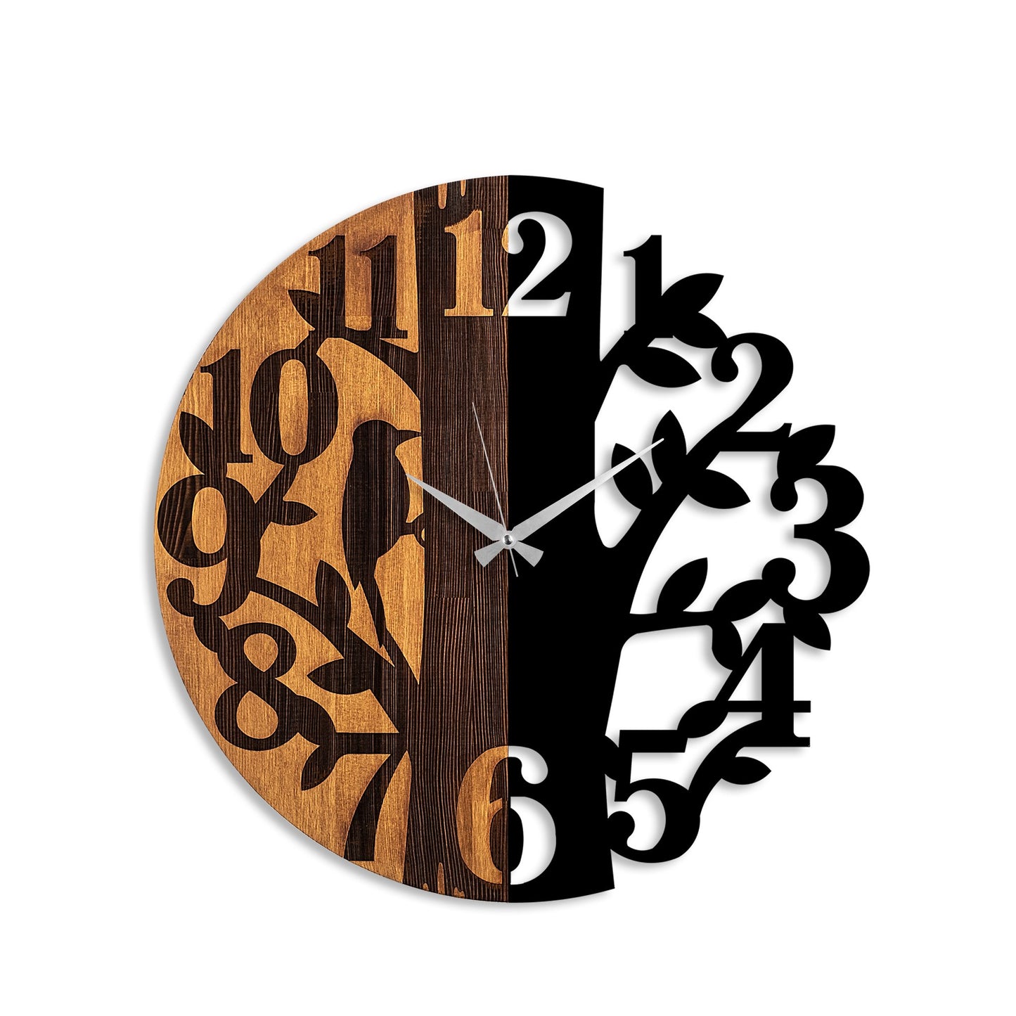 Ukrasni drveni zidni sat, Wooden Clock - 71